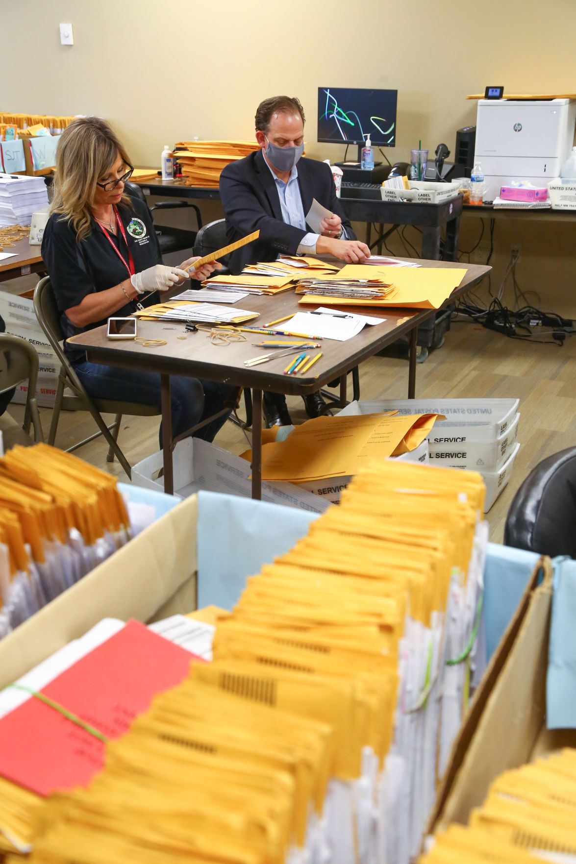 Counting the vote at the Lake County Government Center